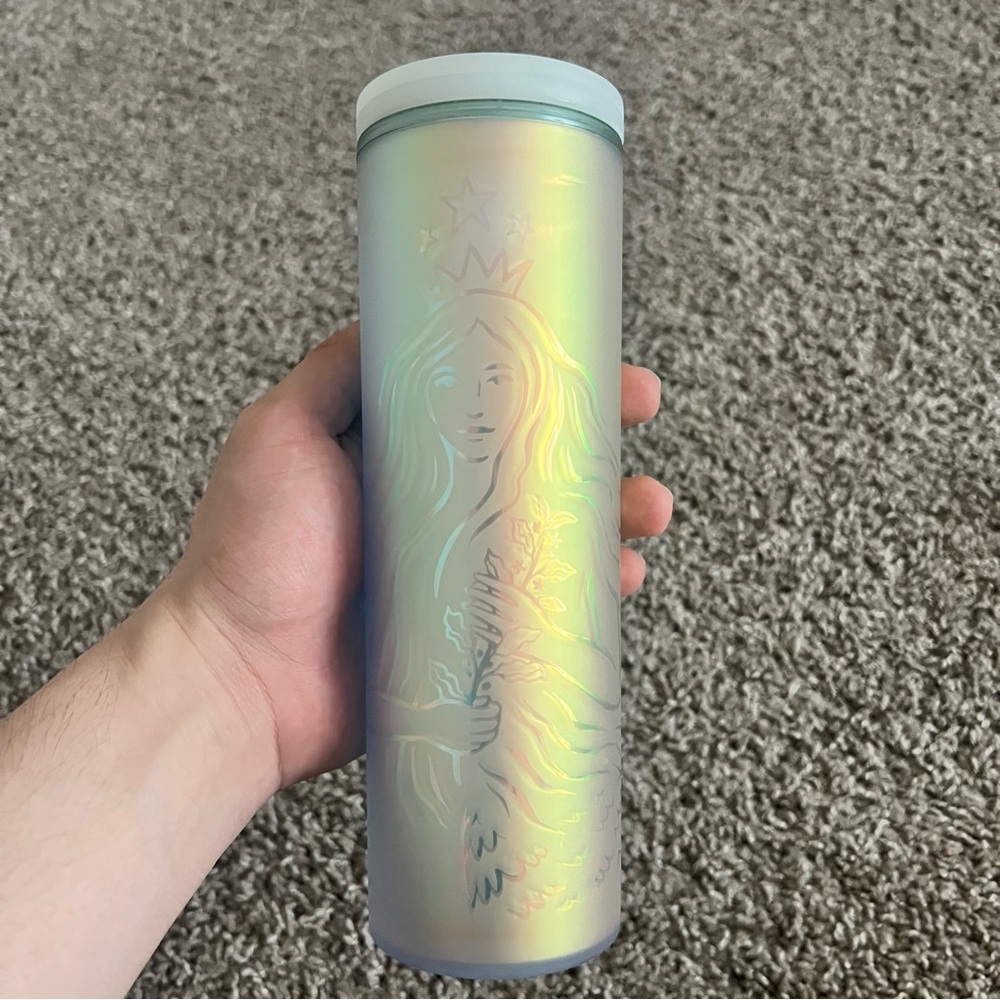 Starbucks Summer 2021 Limited 16 oz Frosted Siren Tumbler - Picture 3 of 9